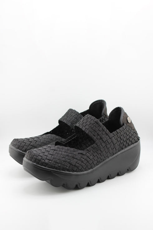 Bernie Mev Light Woven Elastic Platform Mary Jane
